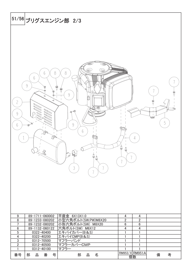 ブリグスエンジン部 2/3