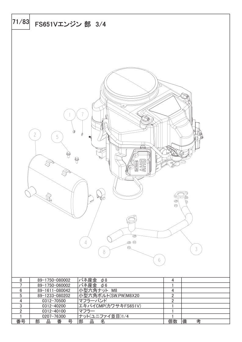FS651Vエンジン部 3/4