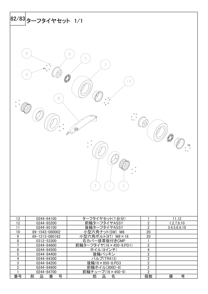 ターフタイヤセット 1/1