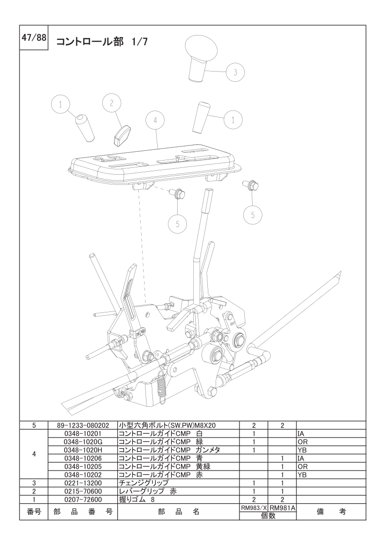 コントロール部 1/7