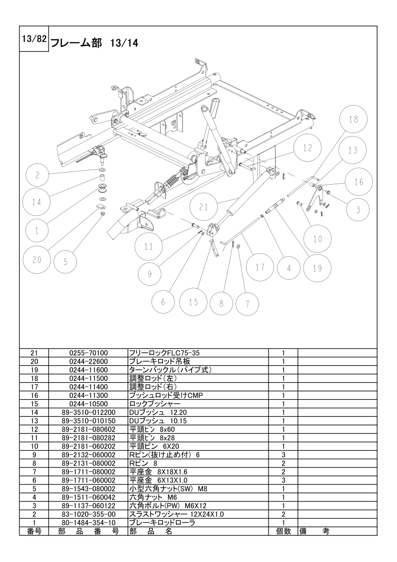 フレーム部 13/14