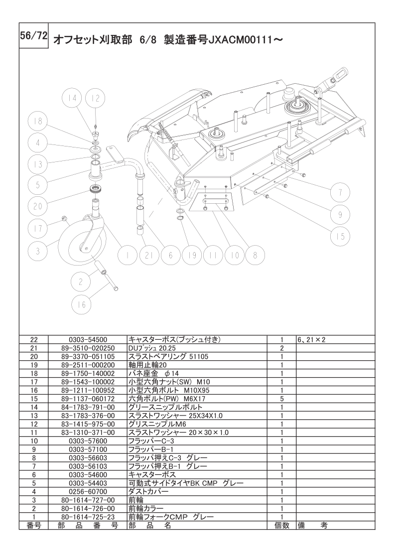 オフセット刈取部 6/8