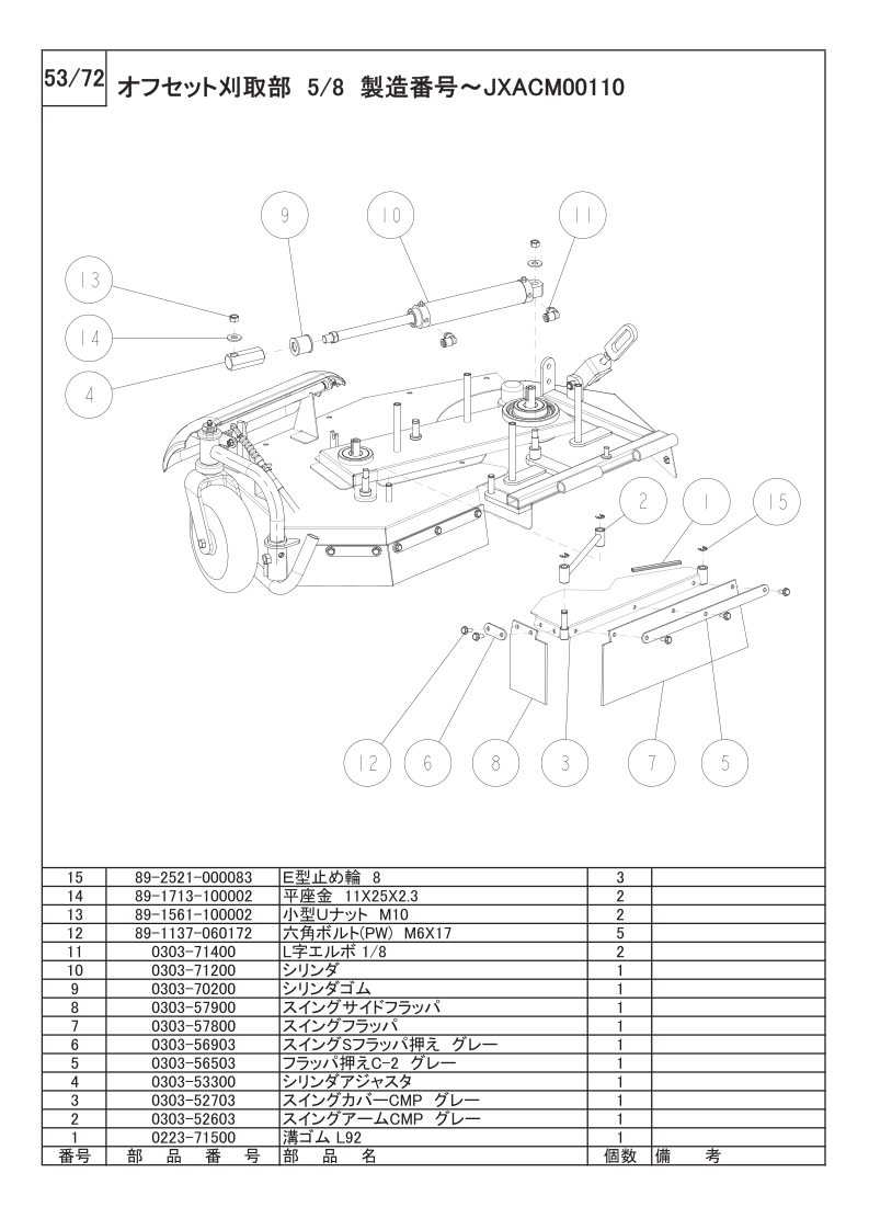 オフセット刈取部 5/8