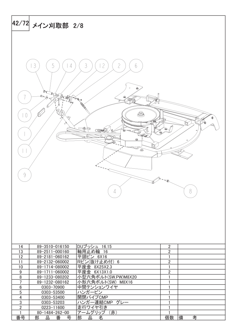メイン刈取部 2/8