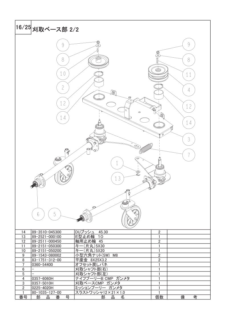 刈取ベース部 2/2