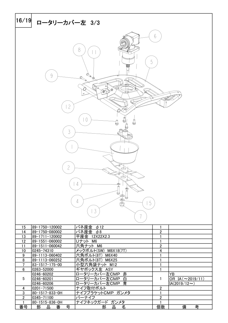 ロータリーカバー左 3/3