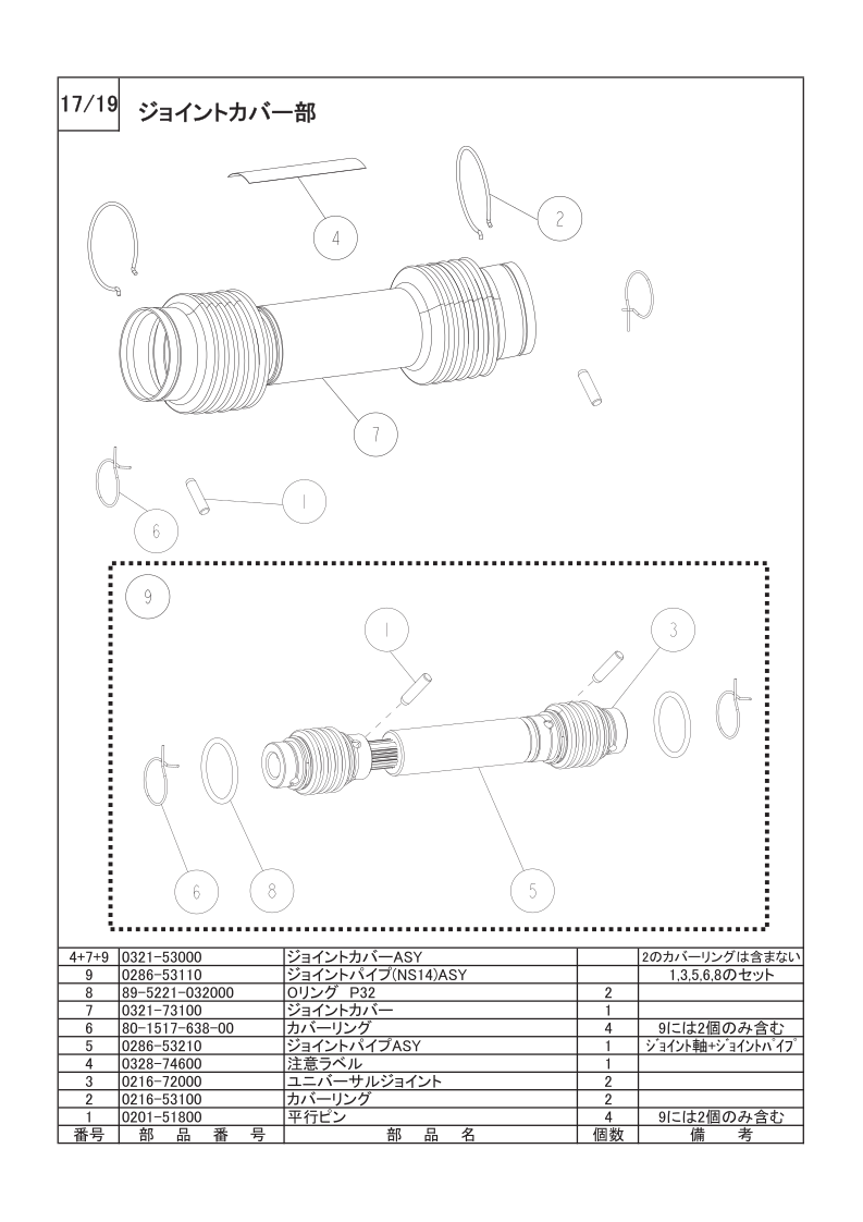 ジョイントカバー部