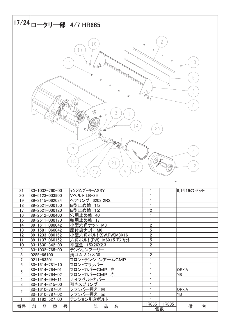 ロータリー部 4/7（HR665）