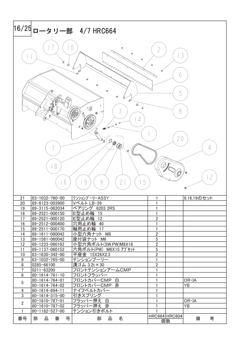 ロータリー部 4/7（HRC664）