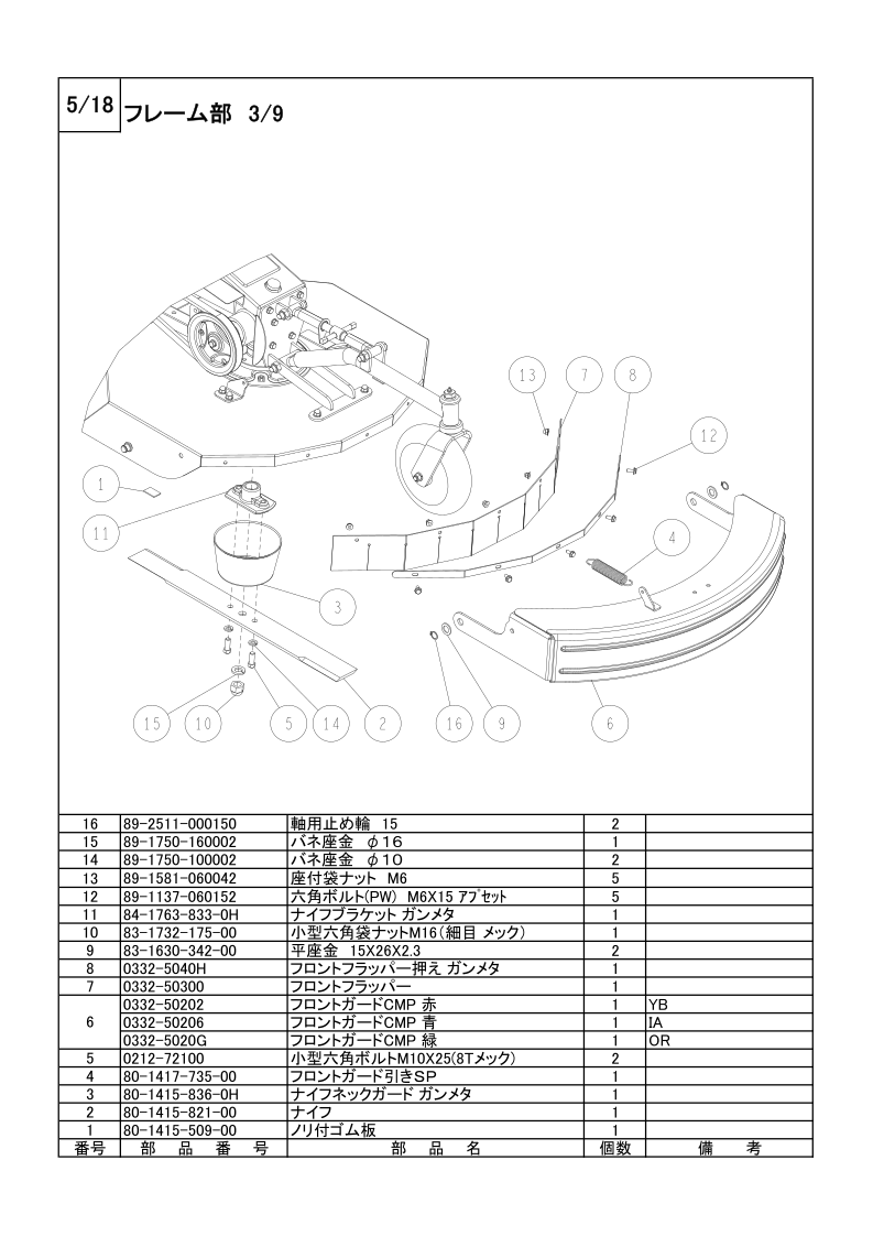 フレーム部 3/9