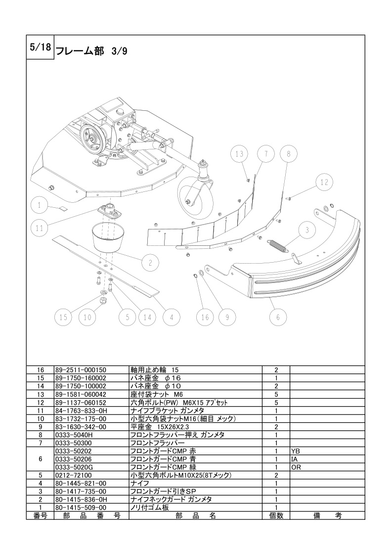 フレーム部 3/9