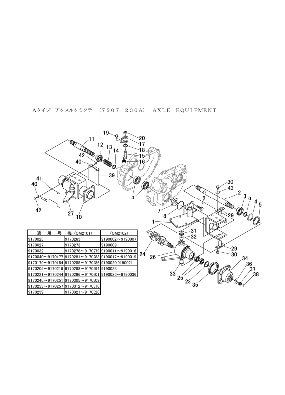 ミッション FIG7 Aタイプ アクスル