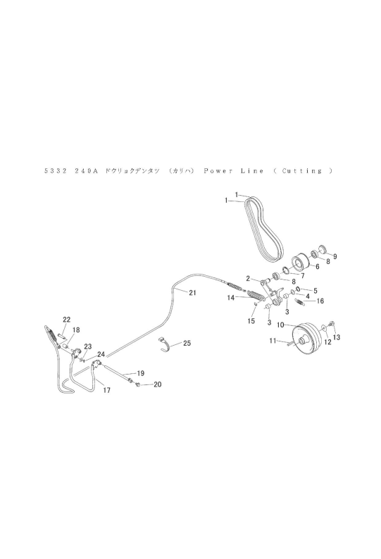 本体 FIG21 動力伝達(刈刃)