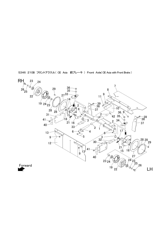 本体 FIG17 フロントアクスル(CE Asia 前ブレーキ)