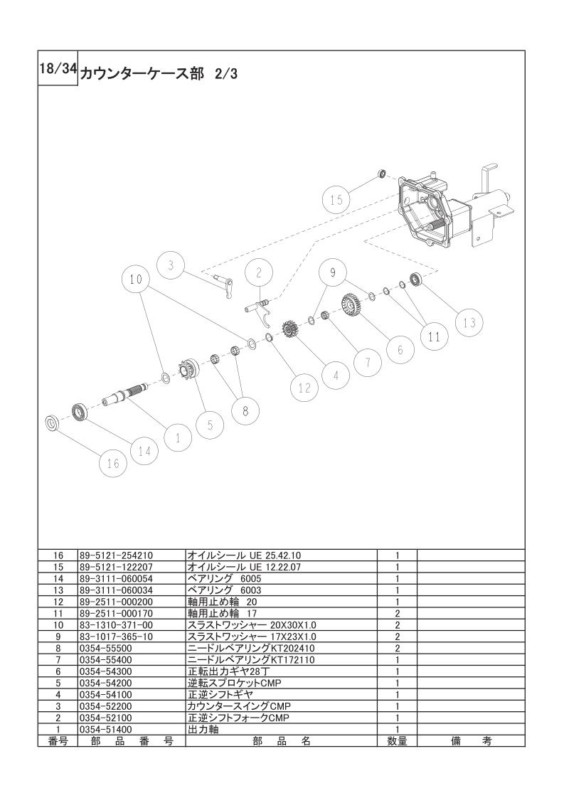 カウンターケース部 2/3