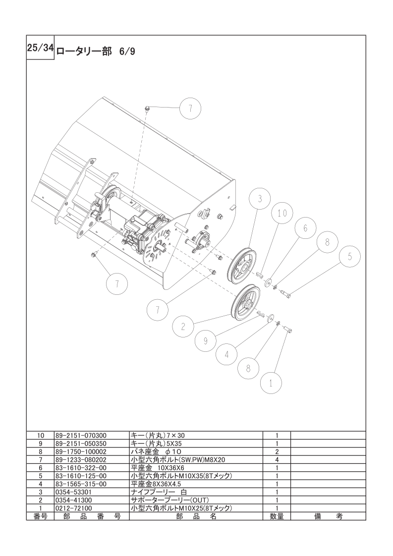 ロータリー部 6/9