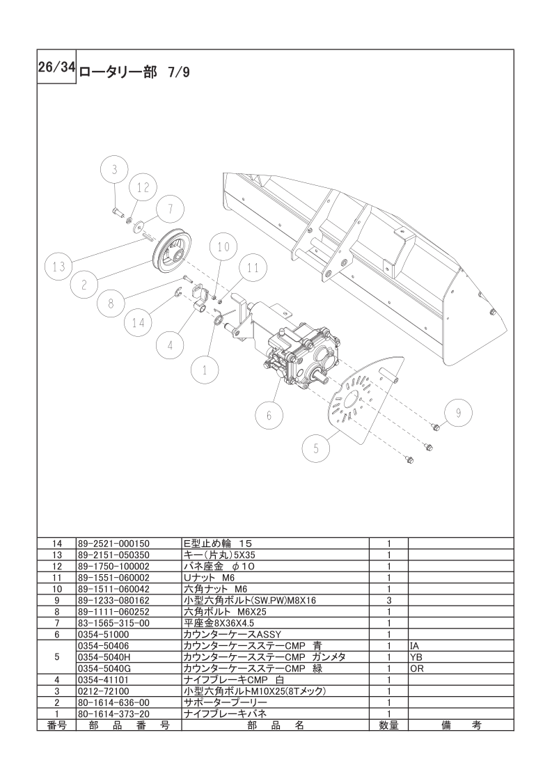 ロータリー部 7/9
