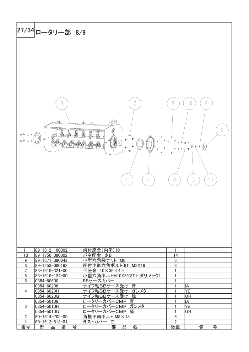 ロータリー部 8/9