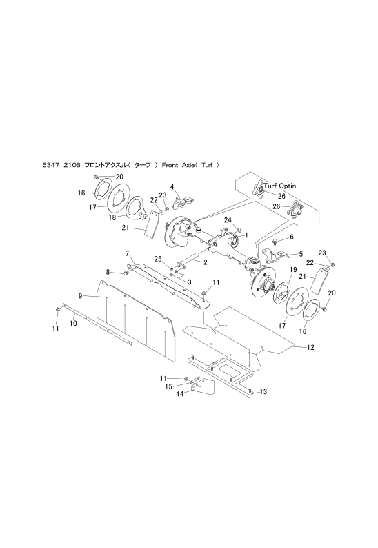 本体 FIG41 フロントアクスル(ターフ)