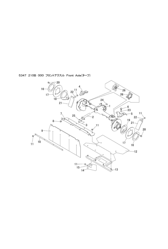 本体 FIG32 フロントアクスル(ターフ)