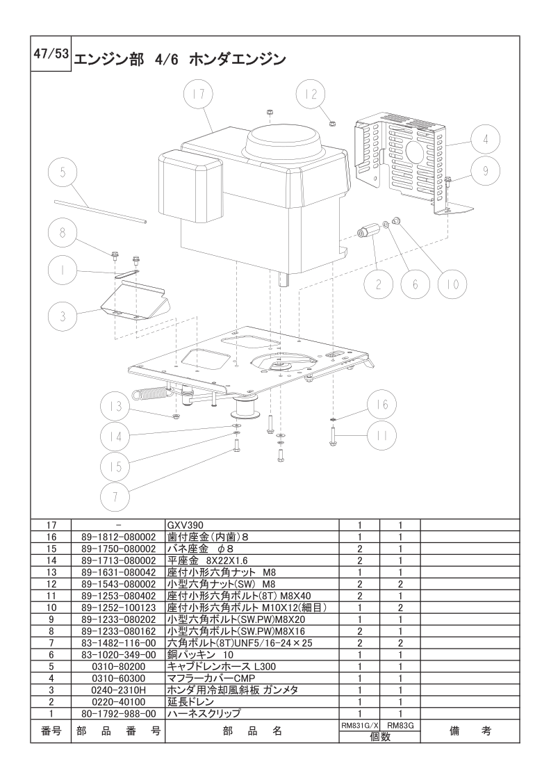 エンジン部 4/6（ホンダエンジン）