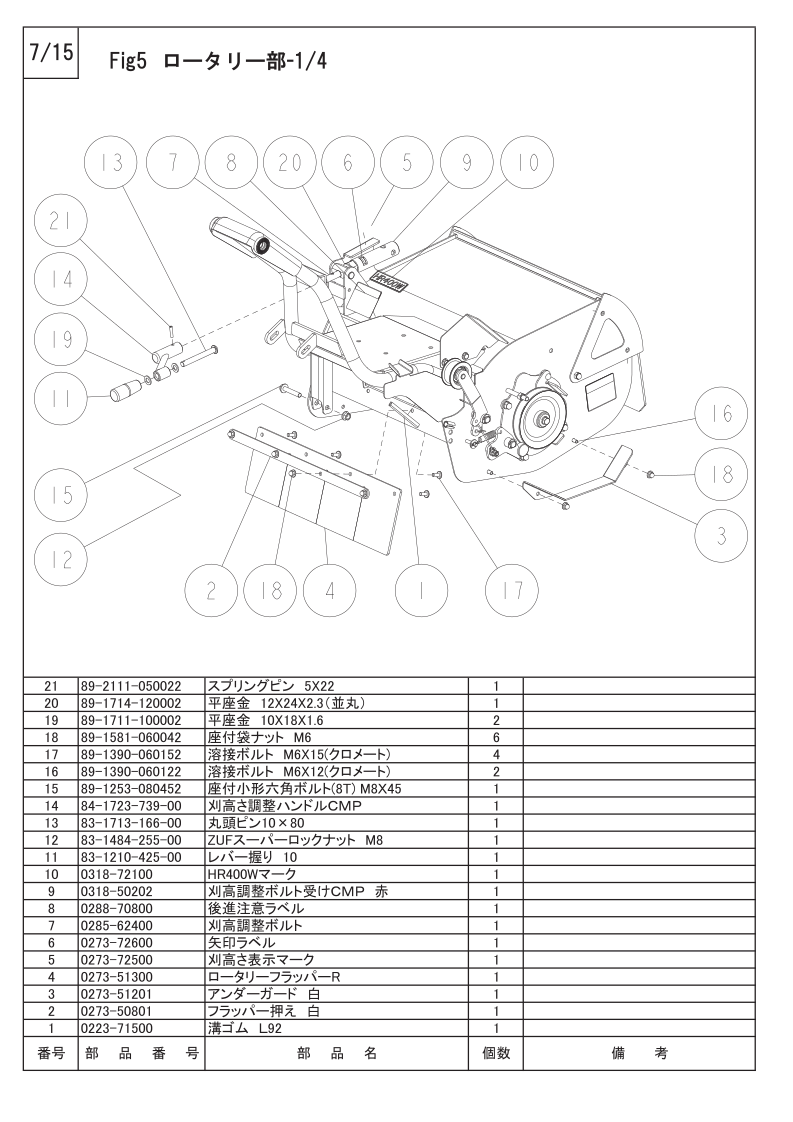 ロータリー部 1/4