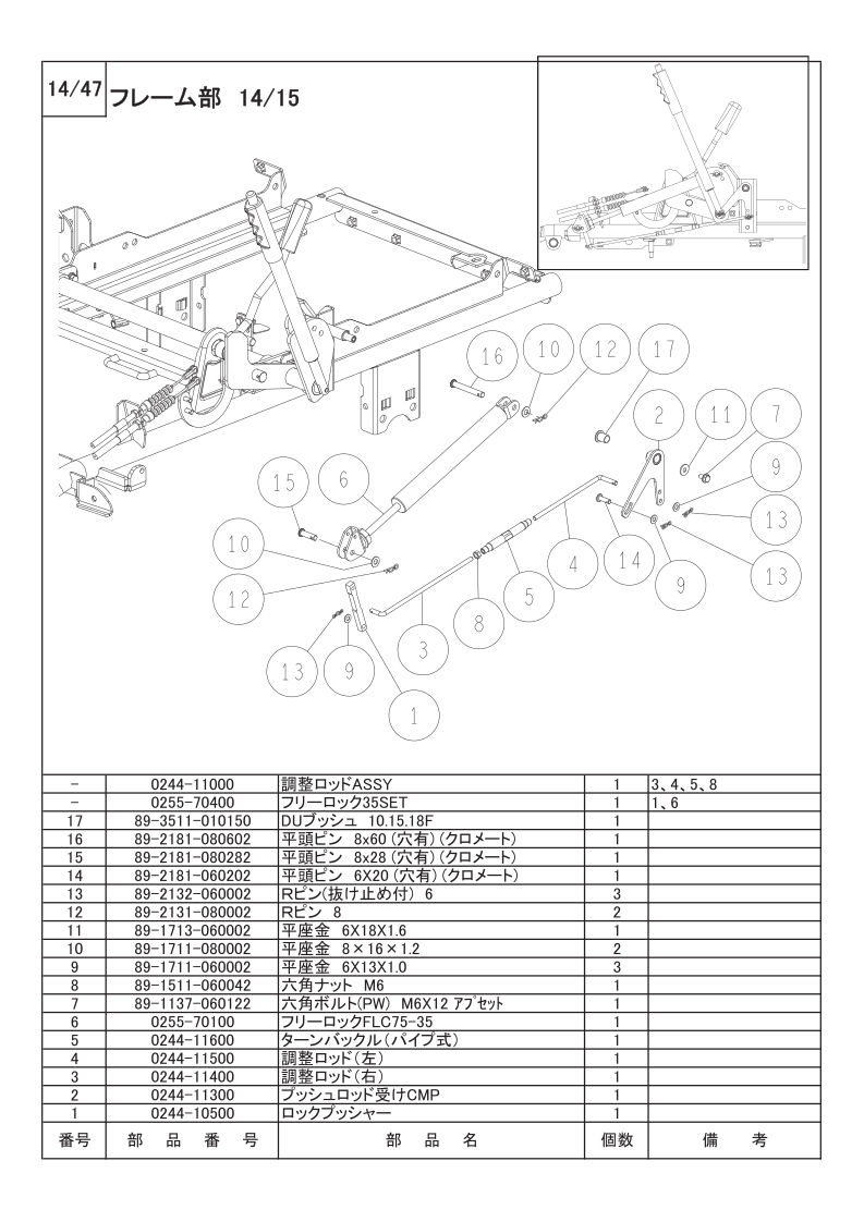 フレーム部 14/15