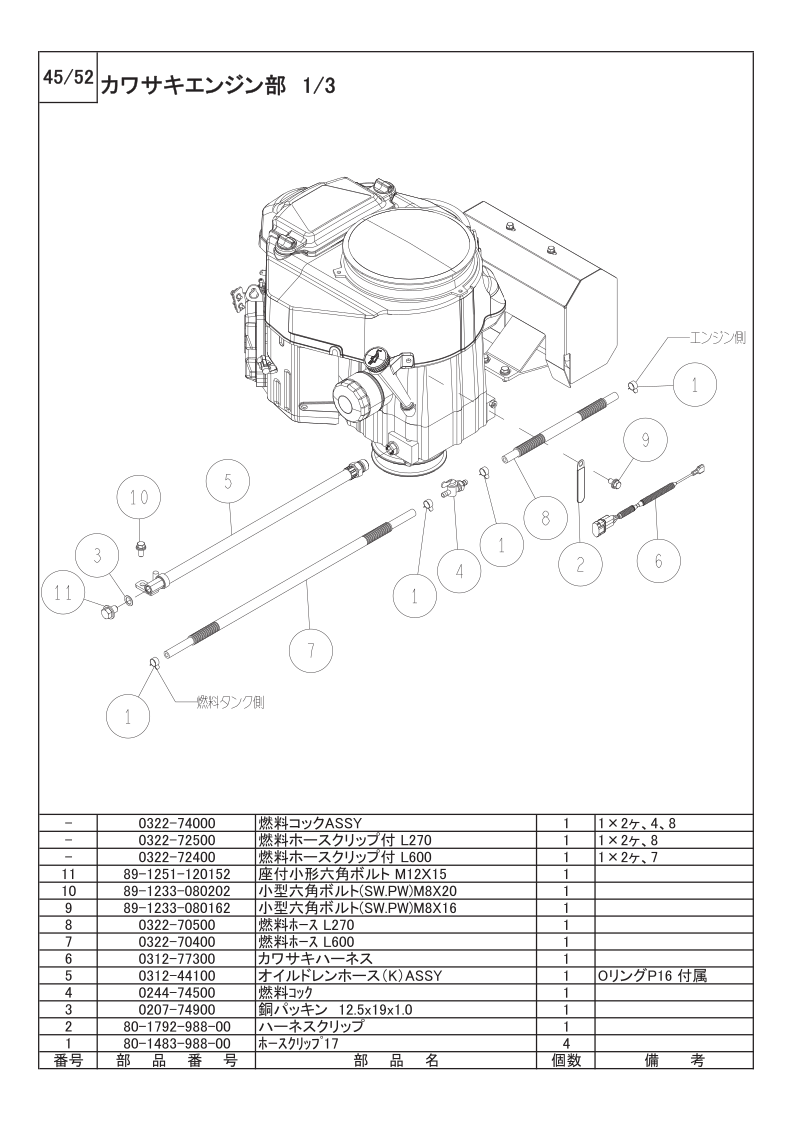 カワサキエンジン部 1/3